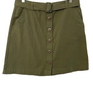 Brooks Brothers Red Fleece Khaki A line Skirt Sz 8